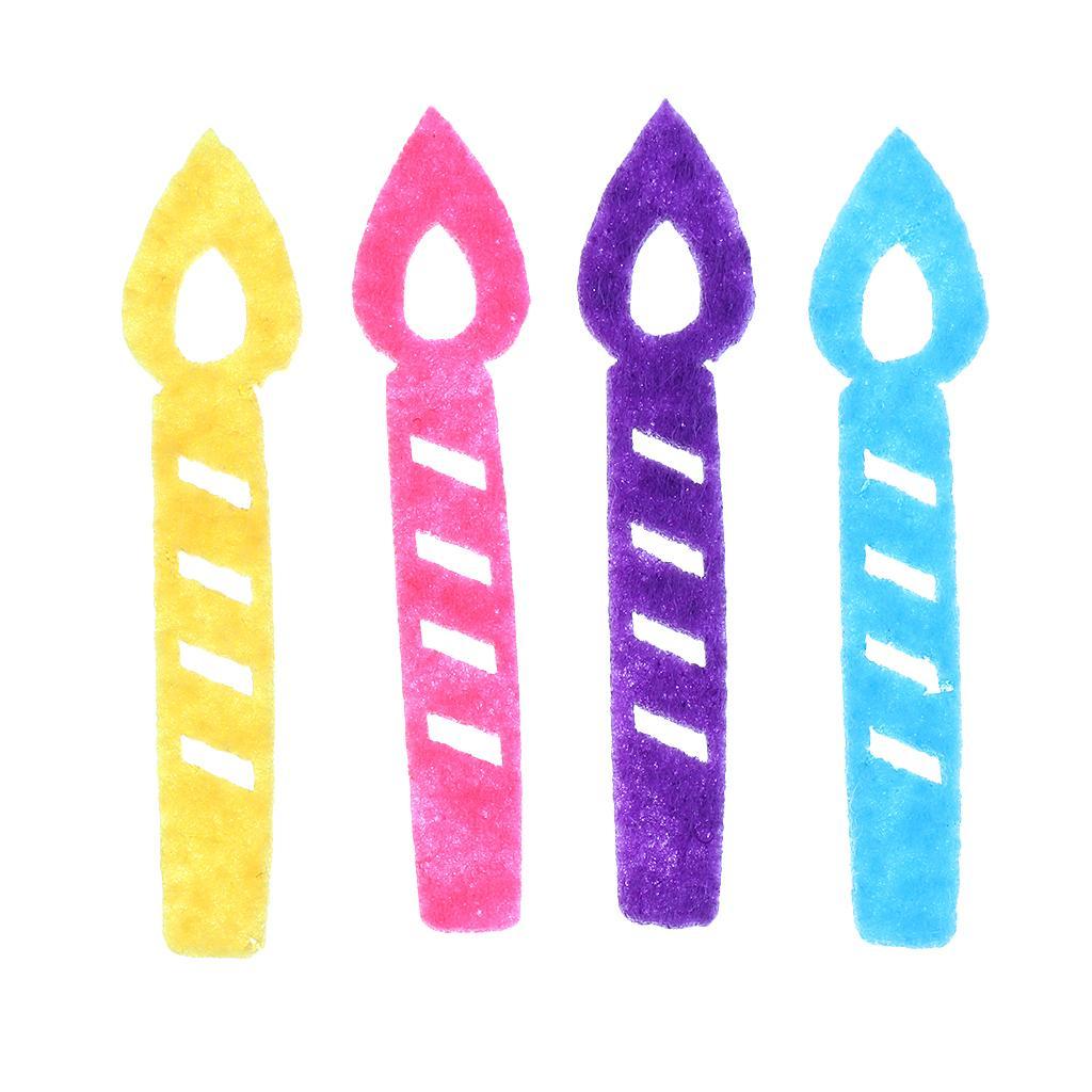 10 Sets Lovely Candle Style Cake Topper Birthday Party Cupcake Picks
