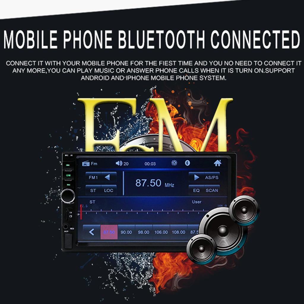 2 Din 7'' Touch Screen Bluetooth Car Radio Rear View Cam without camera