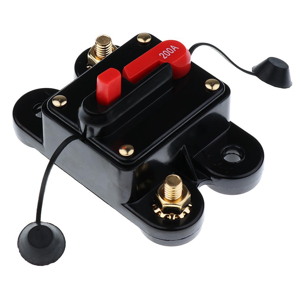 12V 24V Car Auto Boat Audio Fuse Holder 50Amp Manual Reset Circuit Breaker