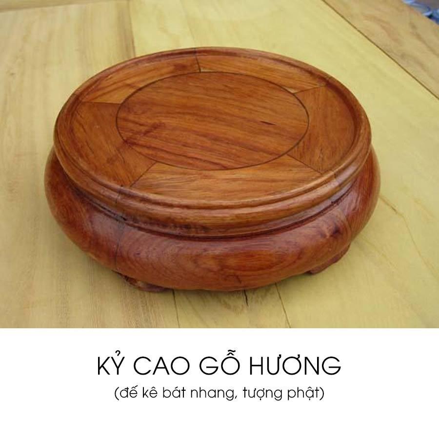 Đế bát nhang gỗ hương mặt 28cm