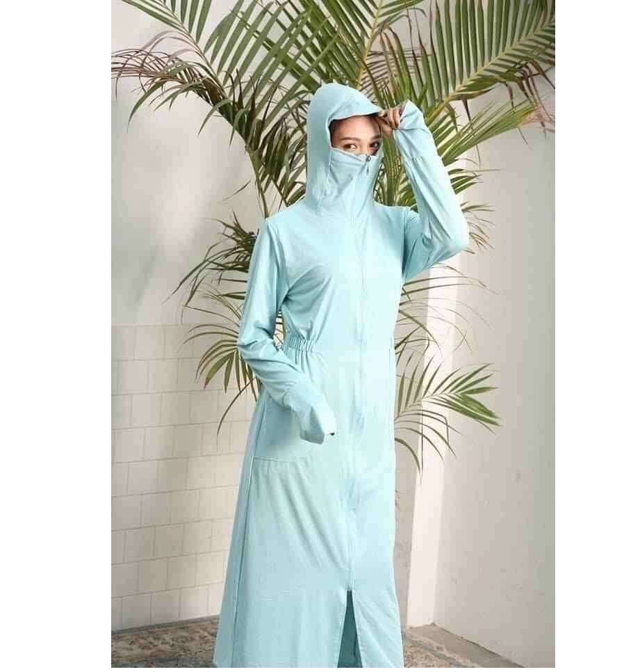 Áo chống nắng NỮ dáng dài chất mát, che kín toàn thân