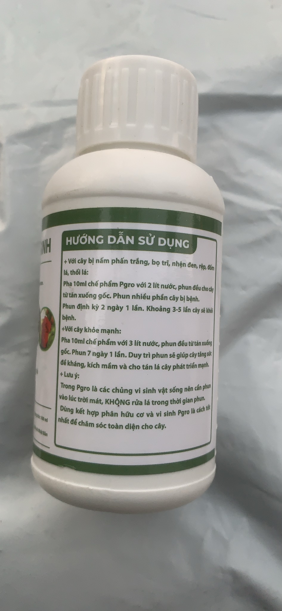 Sản phẩm Vi Sinh Hữu Cơ P-GRO Trừ Nấm Sâu Bệnh siêu chất lượng lọ 100ml