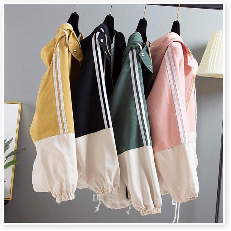 ÁO KHOÁC DÙ TAY VIỀN PHỐI MÀU