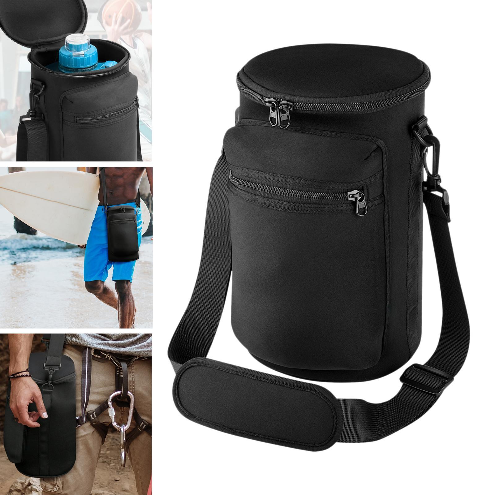 Water Bottle Holder, Water Bottle Carrier Bag with Adjustable Shoulder Strap, Water Bottle Sleeve Pouch for Travel Climbing Fishing Walking