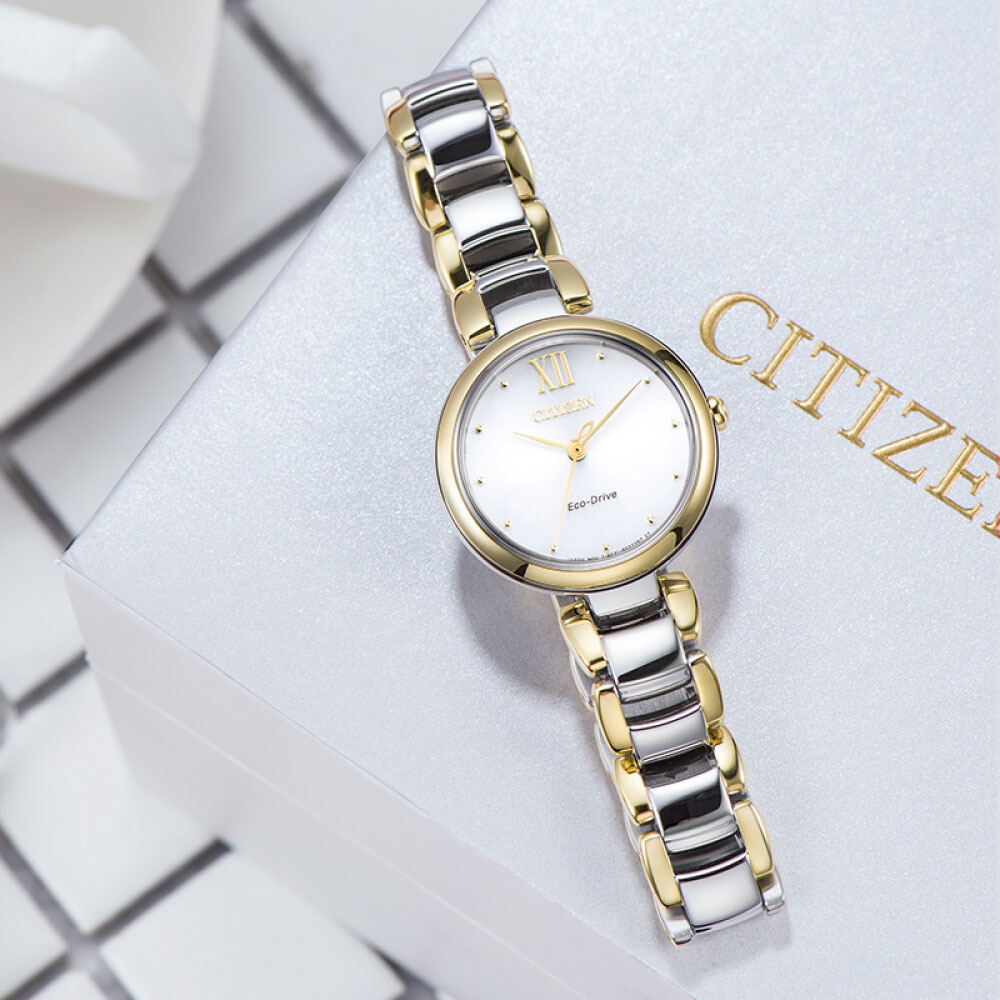 Đồng Hồ Nữ Citizen Dây Thép Không Gỉ EM0534-80A - Mặt Trắng (Sapphire)