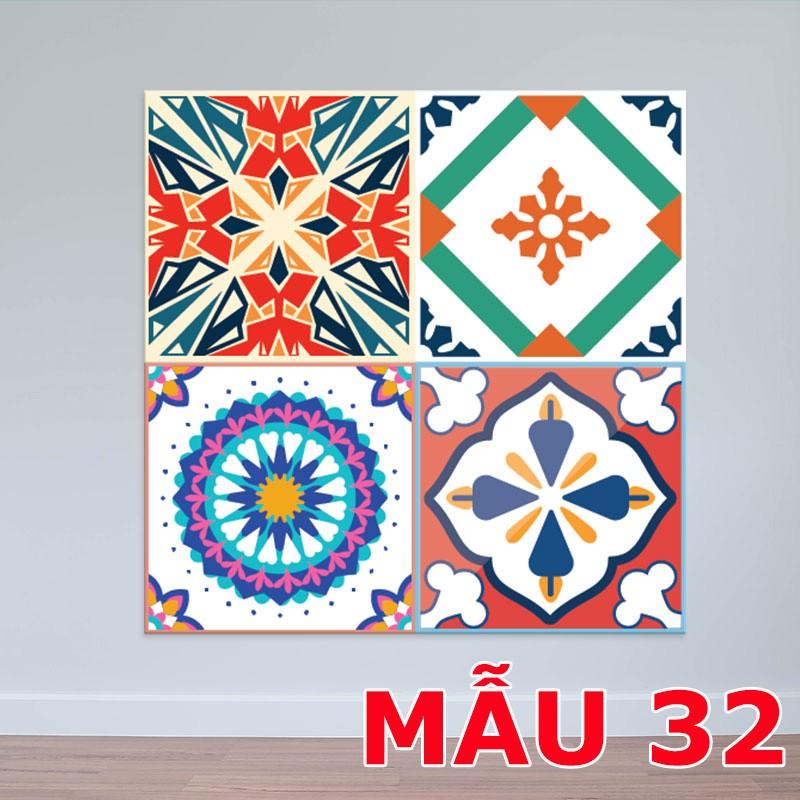 SẴN DECAL GẠCH BÔNG RETRO 36 Ô 20X20