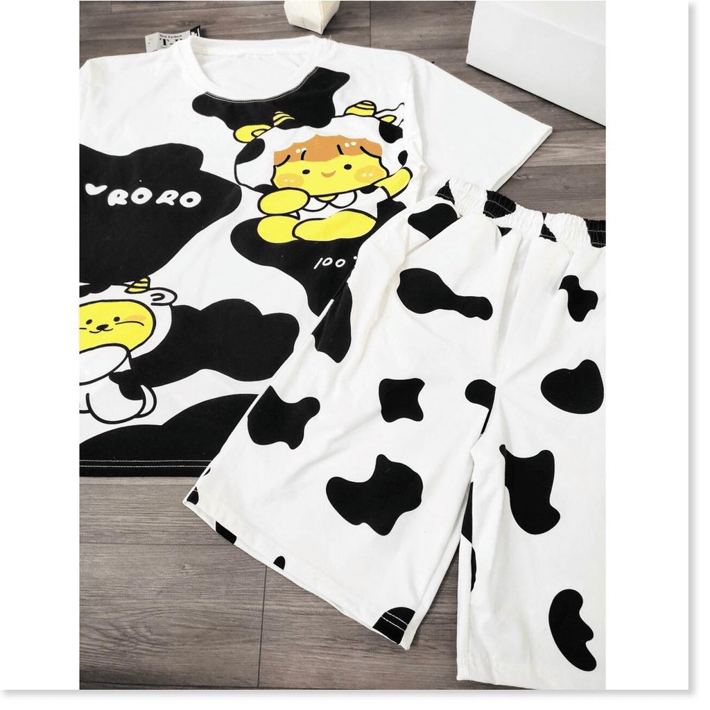 Set bộ mặc cute BÒ SỮA HOT TREND 2021 MẪU MỚI NHẤT HIỆN NAY LANA FASHION