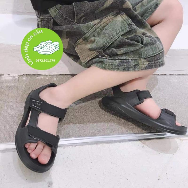 Sandal quai dán trẻ em cross Swifwater màu đen hàng xịn, full box