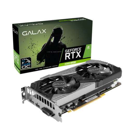 Card Màn Hình VGA GALAX RTX 2060 SUPER (1 Click OC) BLACK 8GB GDDR6 (26ISL6HP39SS) - Hàng Chính Hãng