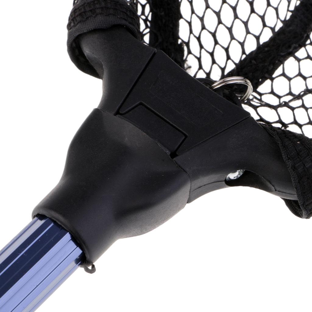 Trilateral Fishing Landing Net Brail Telescopic Handle Foldable Fishing Net