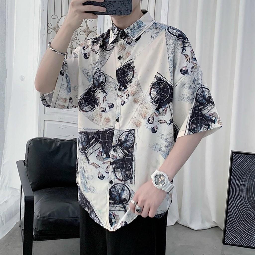 Áo sơ mi lụa nam nữ form rộng tay lở chất lụa cao cấp mềm mát mịn mặc vào siêu thích luôn nha