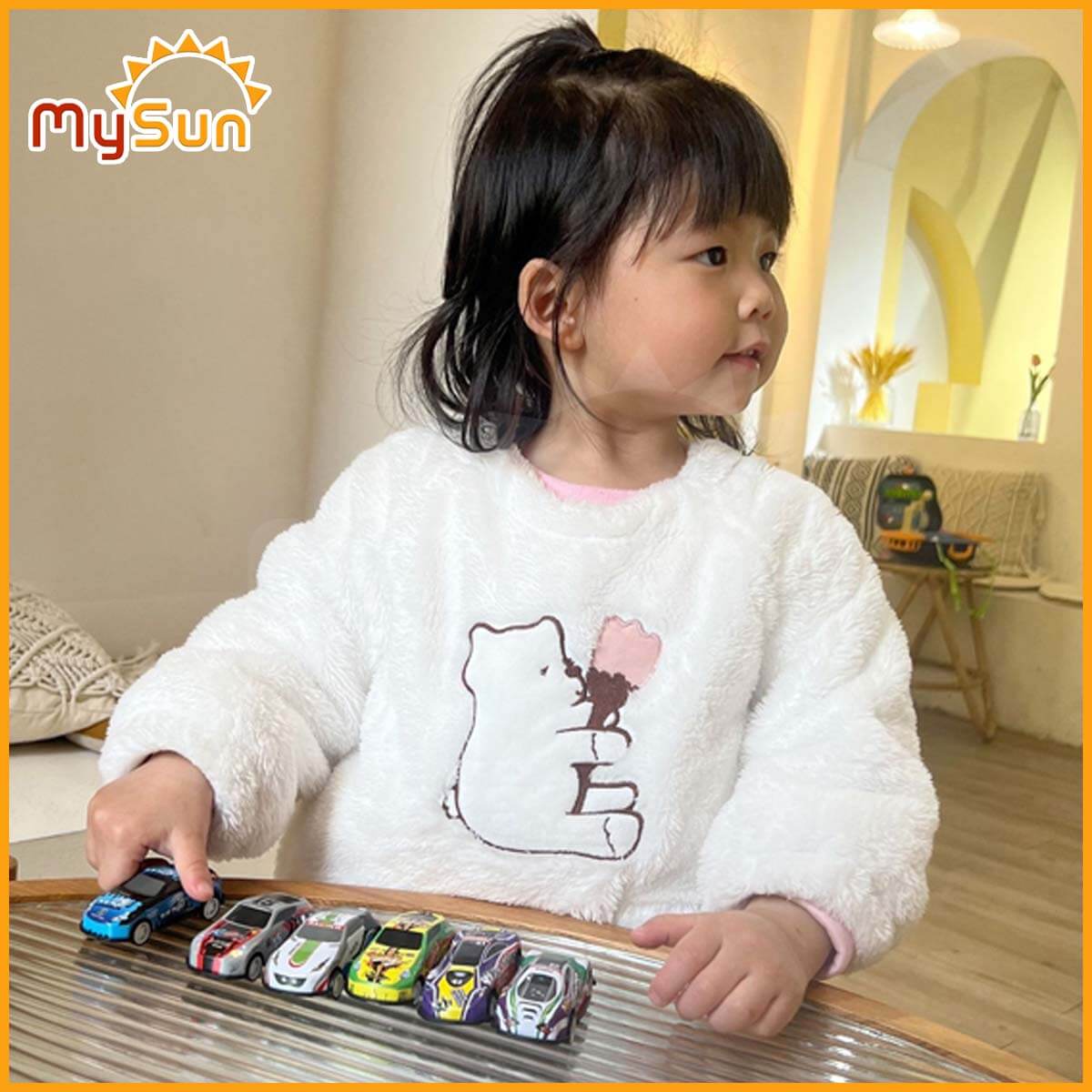 Bộ xe đua ô tô đồ chơi mô hình oto cho bé trai bằng hợp kim sắt MySun