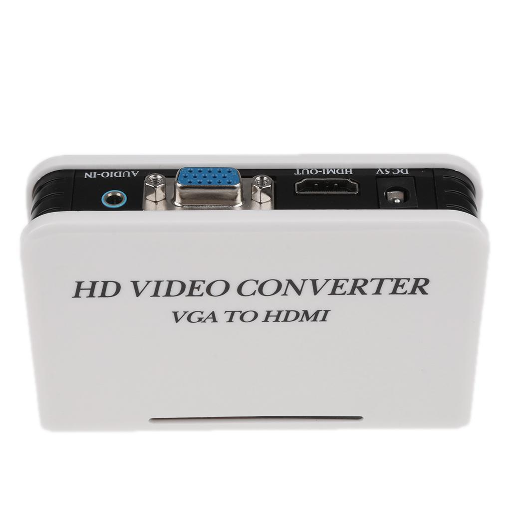VGA to HDMI 1080P Full HD HDTV Video Converter Adapter Box for Laptop HDTV