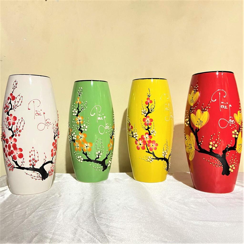 Bình Bông Sứ Cắm Hoa Tài Lộc Cao 27cm