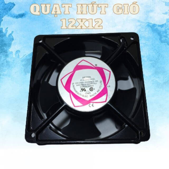 Quạt Hút Gió Vuông 12x12 cm - Quạt Thông Gió Tản Nhiệt Hút Mùi - Chất Liệu Sắt