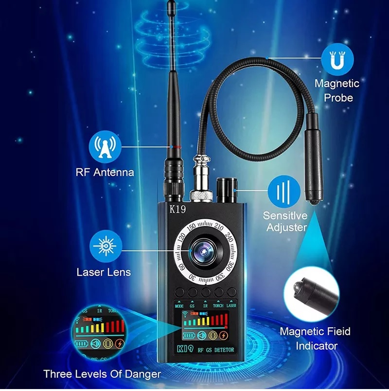 ROGTZ Máy Dò Phát Hiện Theo Dõi Camera, GPS, Định Vị Detector K19 - Hàng Nhập Khẩu