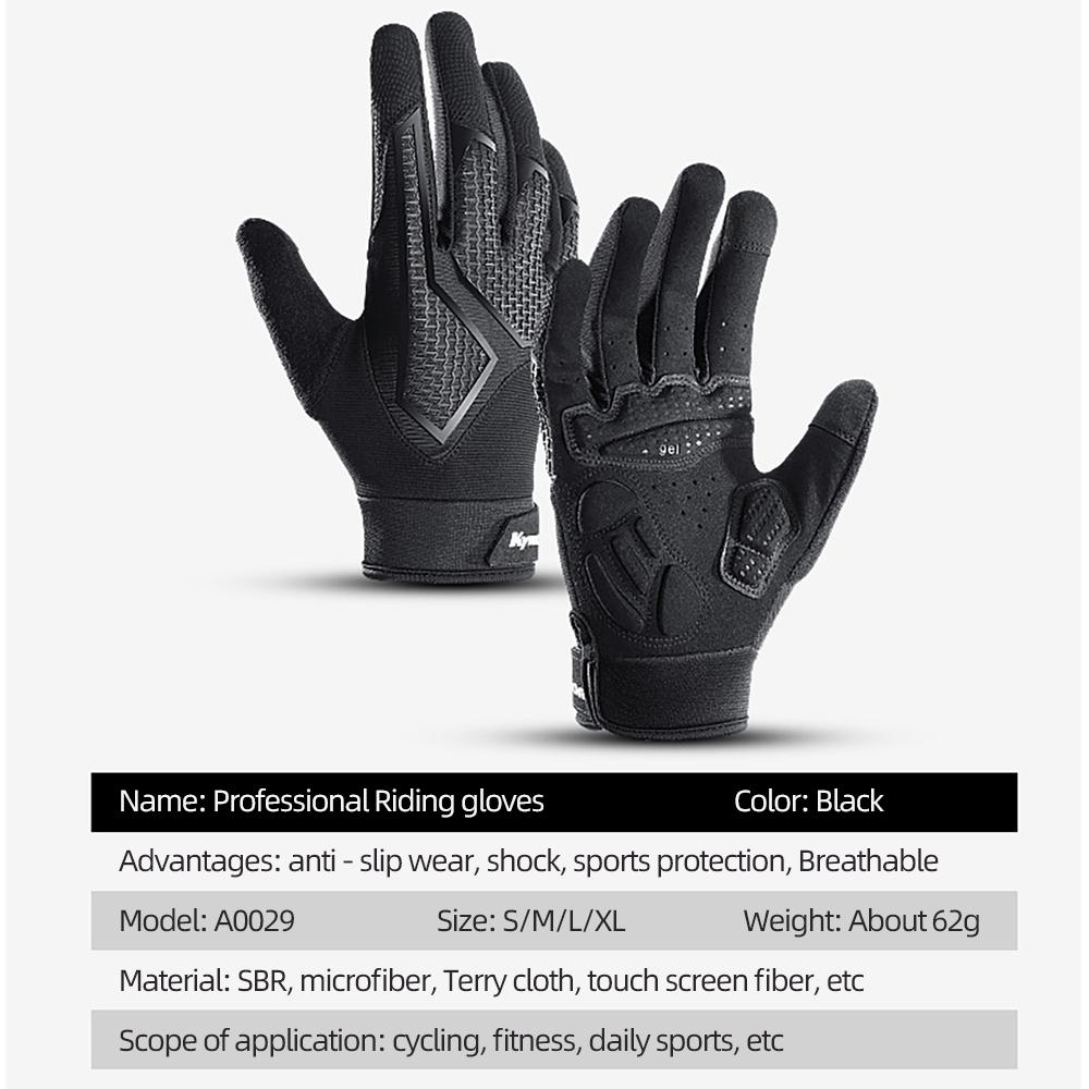 Mùa Đông Chống Gió Đi Xe Đạp Ngón Tay Dài Màn Hình Cảm Ứng Đi Xe Đạp MTB Găng Tay Nhiệt Ấm Xe Máy Chống Thấm Nước Size: XL