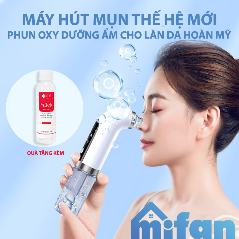 Máy Hút Mụn Đa Năng Thế Hệ Mới - Đầu Đen, Cám, Bã Nhờn, Rửa Mặt, Làm Sạch Lỗ Chân Lông, Phun Oxy Dưỡng Ẩm Sáng Mịn Da