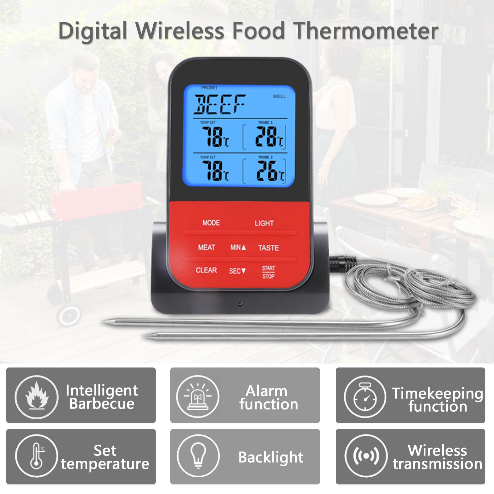 Nhiệt kế không dây, kỹ thuật số có báo động , màn LCD
