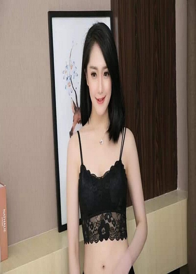 Áo ngực Bra toàn ren sexy 2 dây mút rời BREN01 (đen)