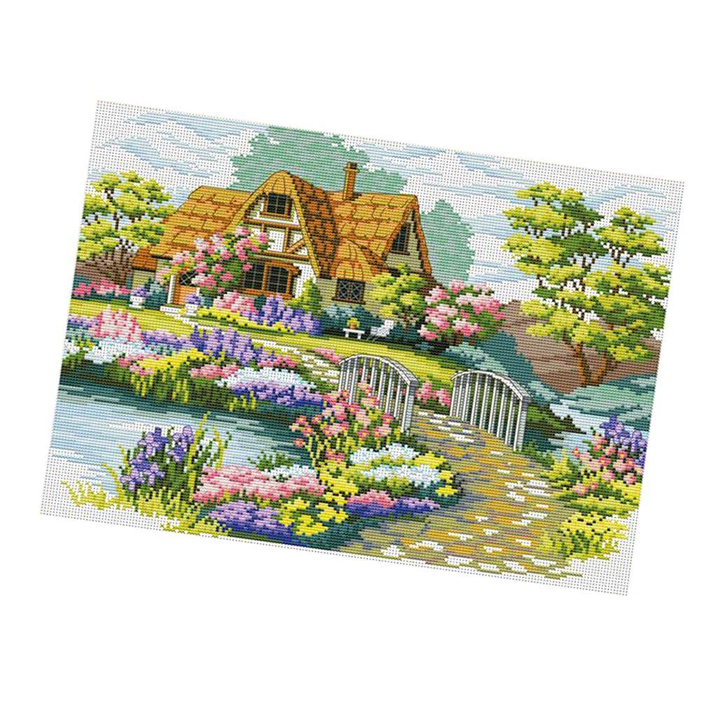 Stamped Cross Stitch Kits Handmade Needlework for Beginners