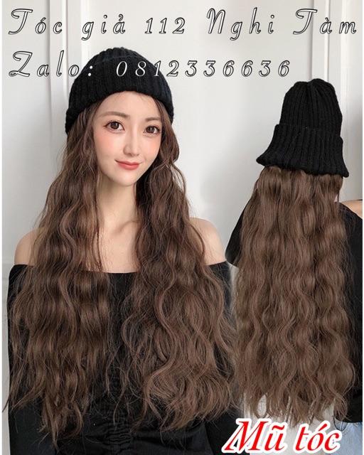 Mẫu tóc kèm mũ 2 trong 1 siêu hot sẵn hàng
