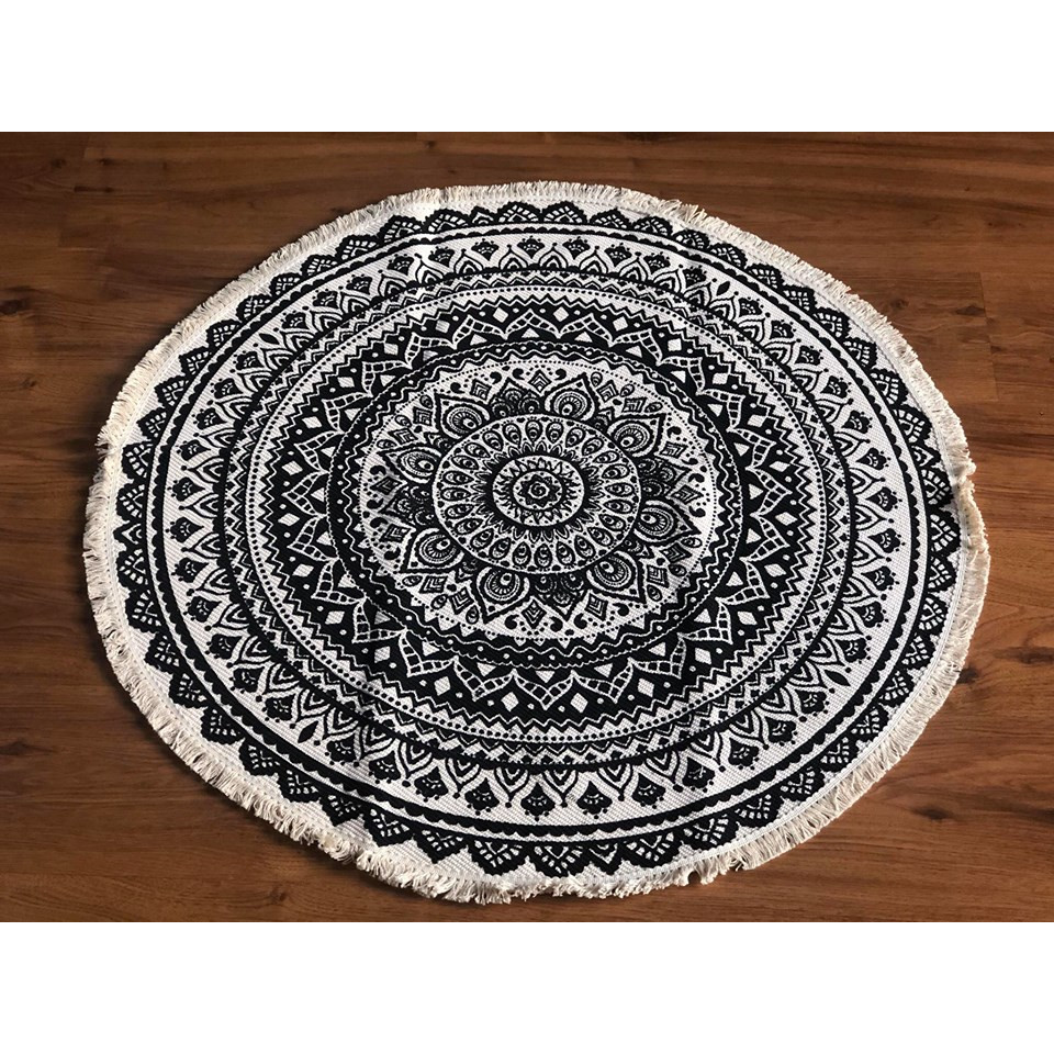 Thảm trải sàn hoạ tiết thổ cẩm vintage 92cm