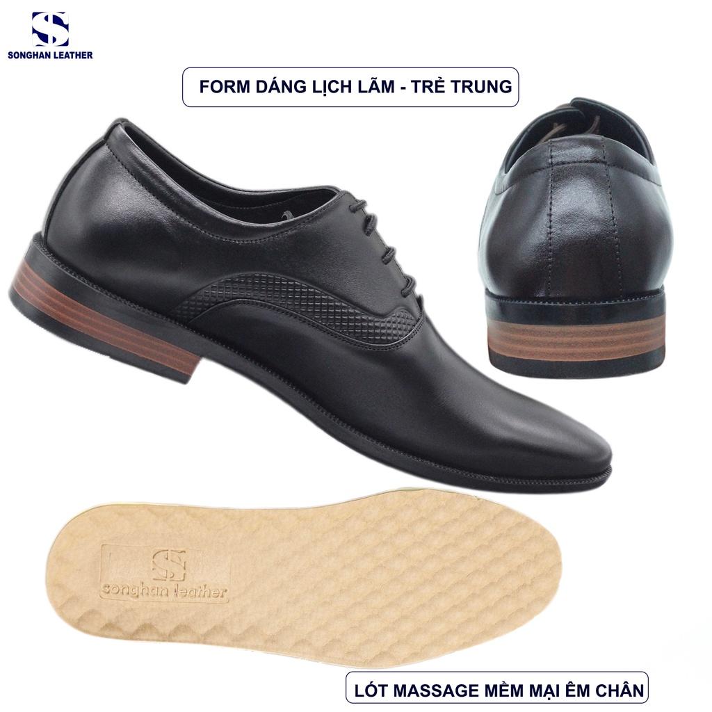 Giày Nam Oxford Công Sở Da Bò Nappa Cao Cấp Songhan Leather SH03.Giày Đế Khâu Tay.Bảo Hành 12 Tháng