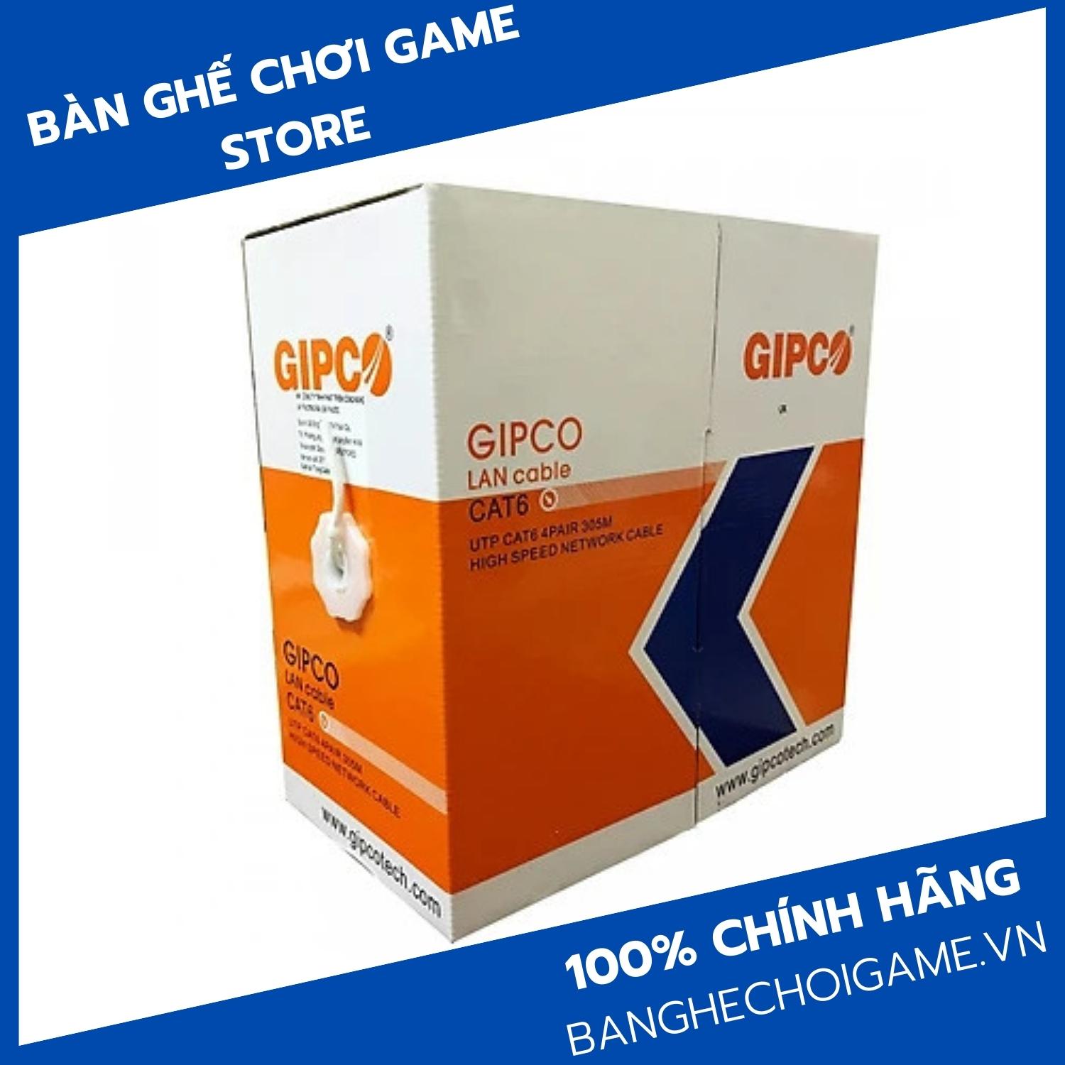 Thùng dây cáp mạng GIPCO CAT6 305m - Hàng chính hãng