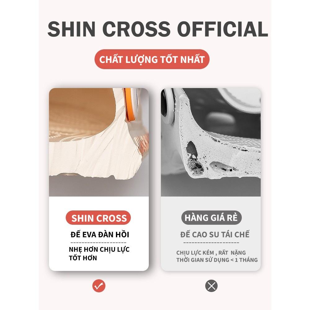 dép crossdép cross quai ngang vảy sơn họa tiết đen đế trắng SHINCR771 tặng thêm 12 sticker cross