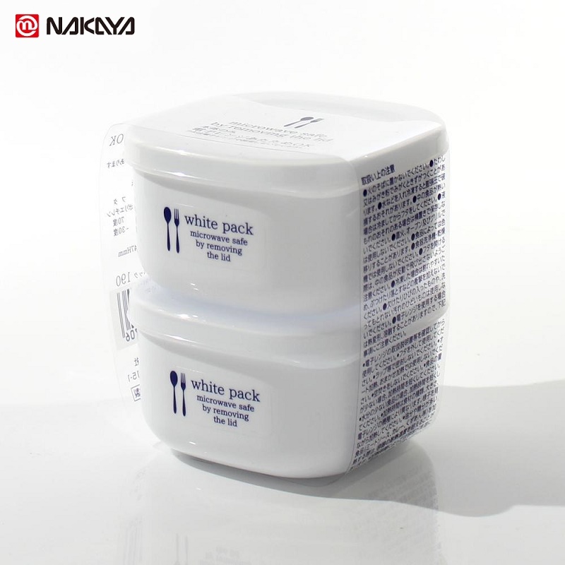 Hộp nhựa bảo quản thực phẩm có nắp mềm Nakaya White Pack - Made in Japan