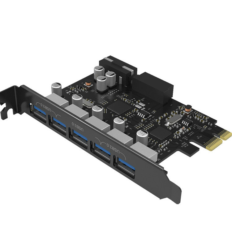 Card chuyển đổi PCI-Express 7 Port USB 3.0 cho máy tính bàn ORICO PVU3-502I (Đen)- Hàng nhập khẩu