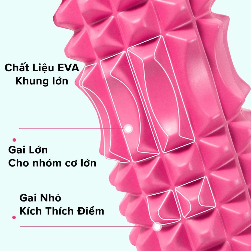 Con Lăn Foam Roller Massage, Dãn Cơ Tập Gym,Yoga dododios - Màu Hồng