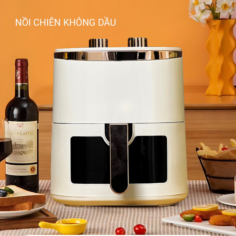 Nồi Chiên Không Dầu 8 Lít Mishio MK391 - Dung Tích Khổng Lồ, Nướng Nguyên Con Gà, Giá Cực Rẻ - Hàng chính hãng