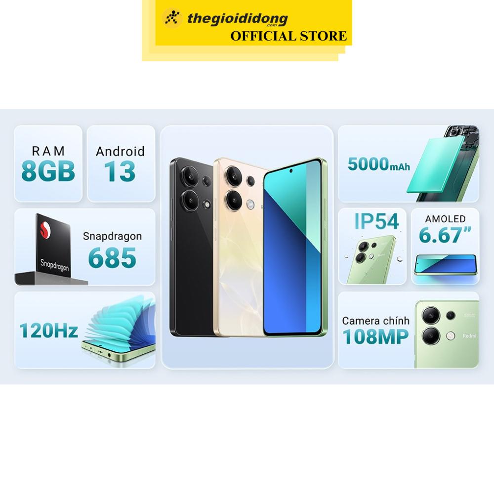 Hình ảnh Điện thoại Xiaomi Redmi Note 13 (8GB/128GB) - Hàng Chính Hãng