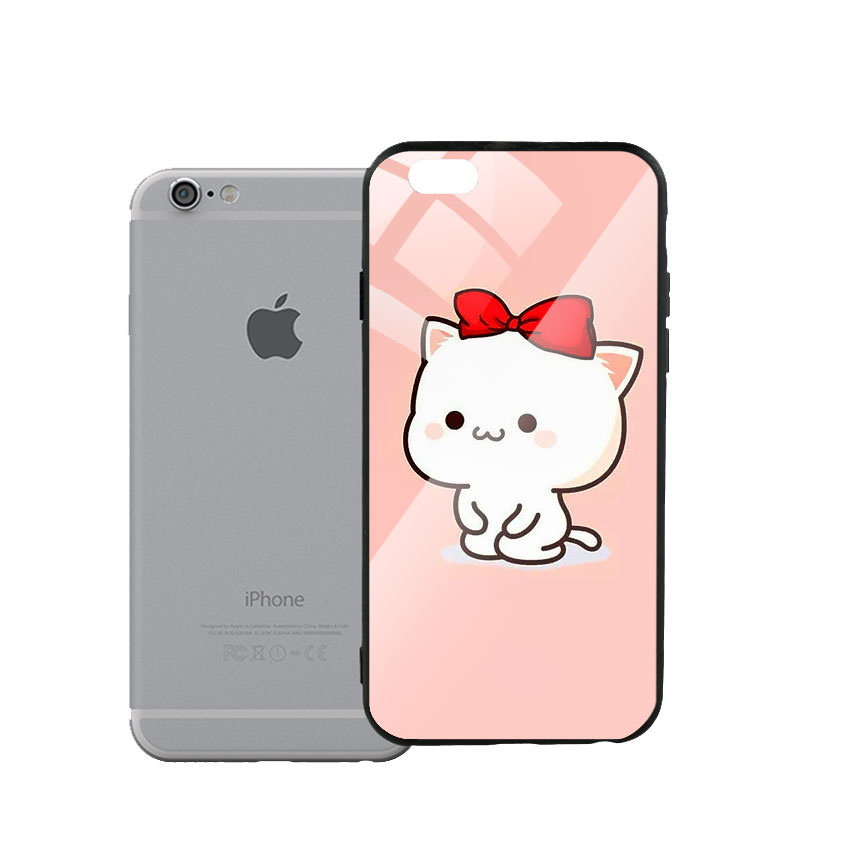 Ốp Lưng Kính Cường Lực cho điện thoại Iphone 6 / 6s - Cute