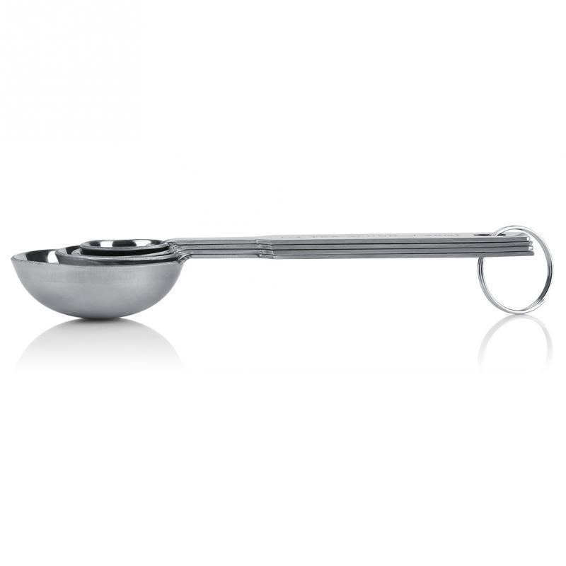 Muỗng/ thìa đong định lượng inox không gỉ bộ 4 cây
