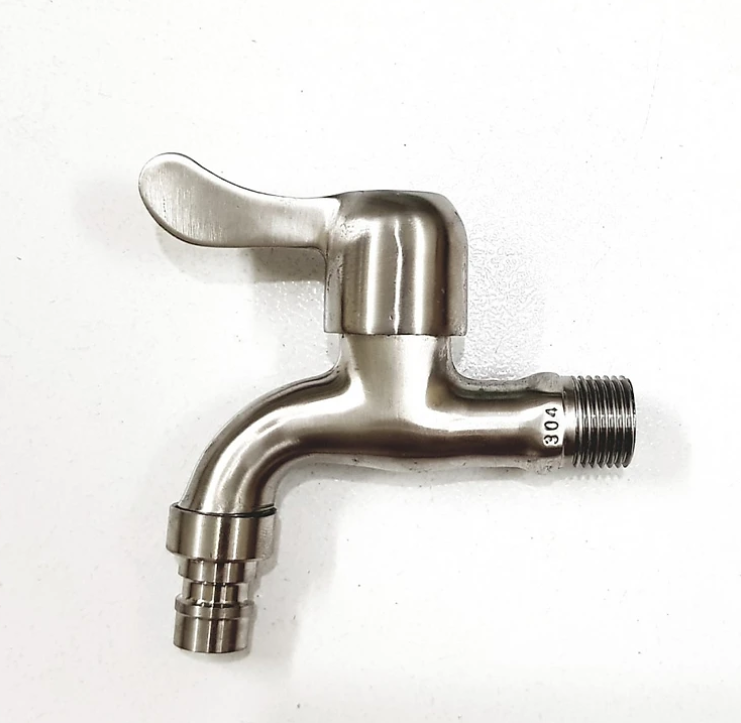 Vòi hồ KG67 sử dụng cho máy giặt, tưới cây, rửa xe.. chất liệu đúc inox304 - Hàng chính hãng