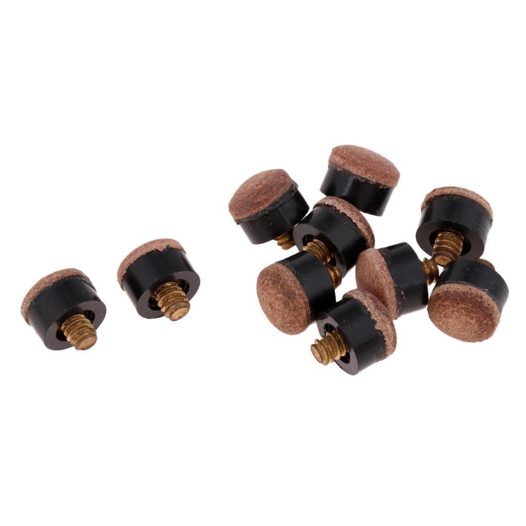Premium 20 Pieces Billiards Screw-On Pool Cue Stick Tips Replacement Part