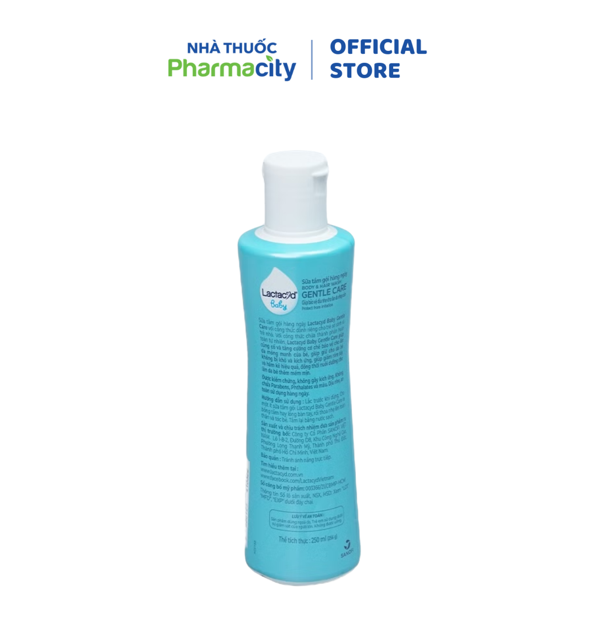 Sữa tắm giảm rôm sảy, hăm kẽ cho bé Lactacyd BB (Chai 250ml)