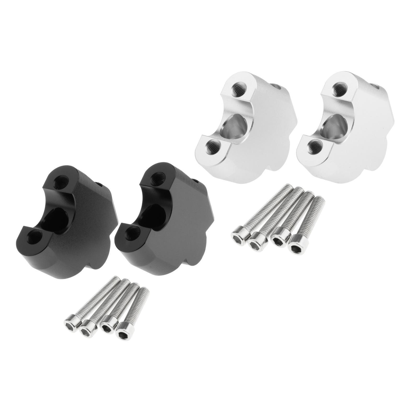 Motorcycle CNC Handlebar Riser Clamp Kit for Black