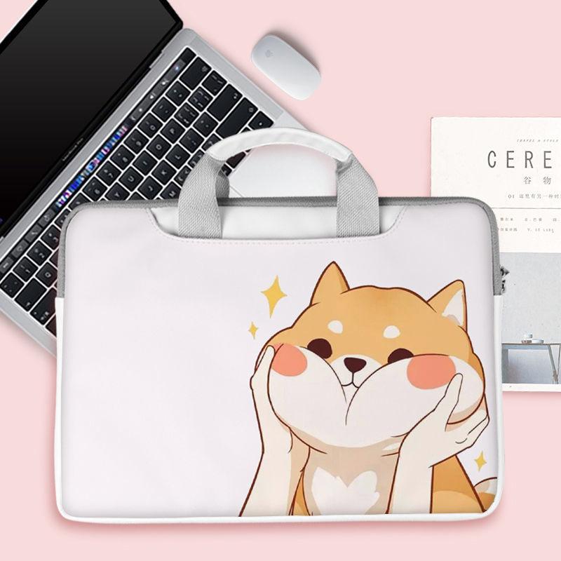 Hoạt Hình Laptop Túi Chống Nước Máy Tính Dành Cho Macbook Air Pro 13 14 15 15.6 16.1 PU Laptop Cầm Tay Cho dell HP Huawei Xiaomi