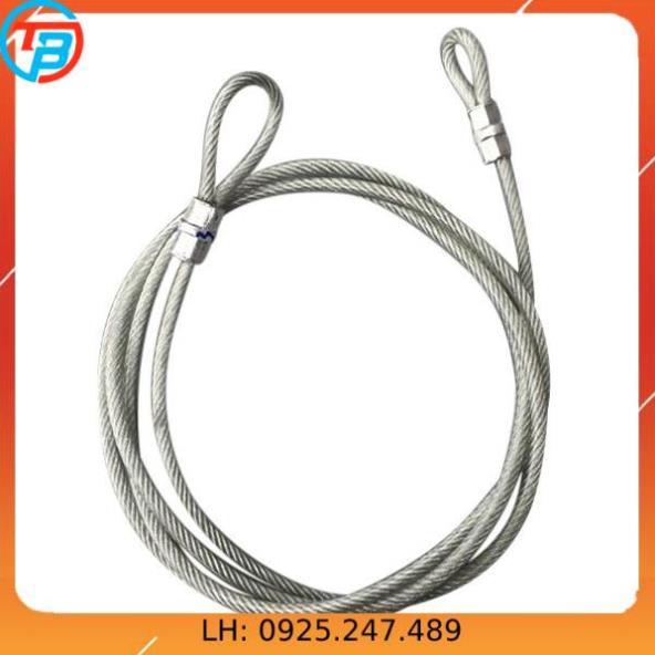 Dây cáp khóa xe bọc nhựa Phi 6mm - Dài 4 mét CÁP THÉP Thái Bình VinàN