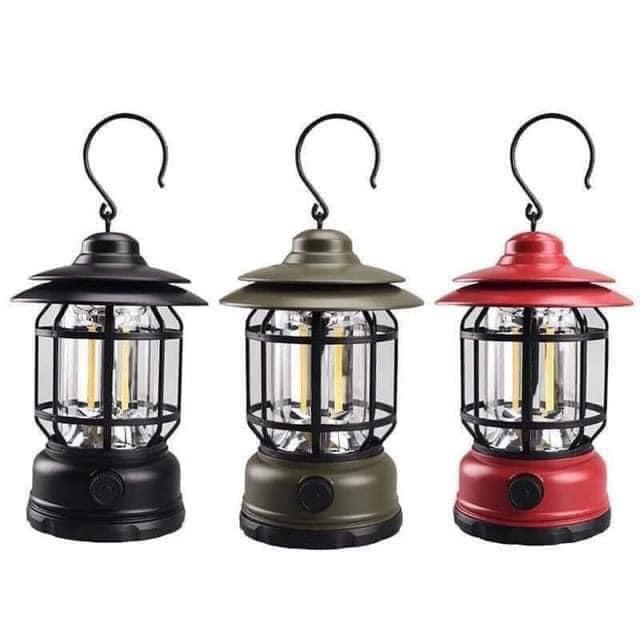 Đèn Măng Xông LED,Cắm Trại Dã Ngoại, Đèn Treo Lều, Đèn Retro Phong Cách Cổ Điển Pin Sạc Siêu Sáng