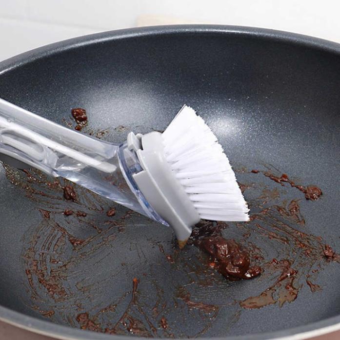 Bàn chải cọ nhà bếp thân chứa được dung dịch tẩy rửa DECON( hót 2020)