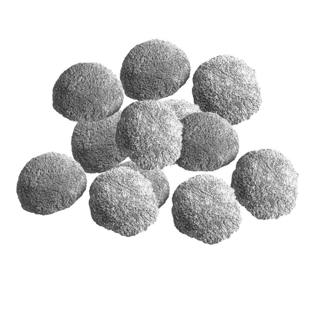 2x12Pieces Cleaning Cloth Pad for Window Vacuum Cleaner  Gray