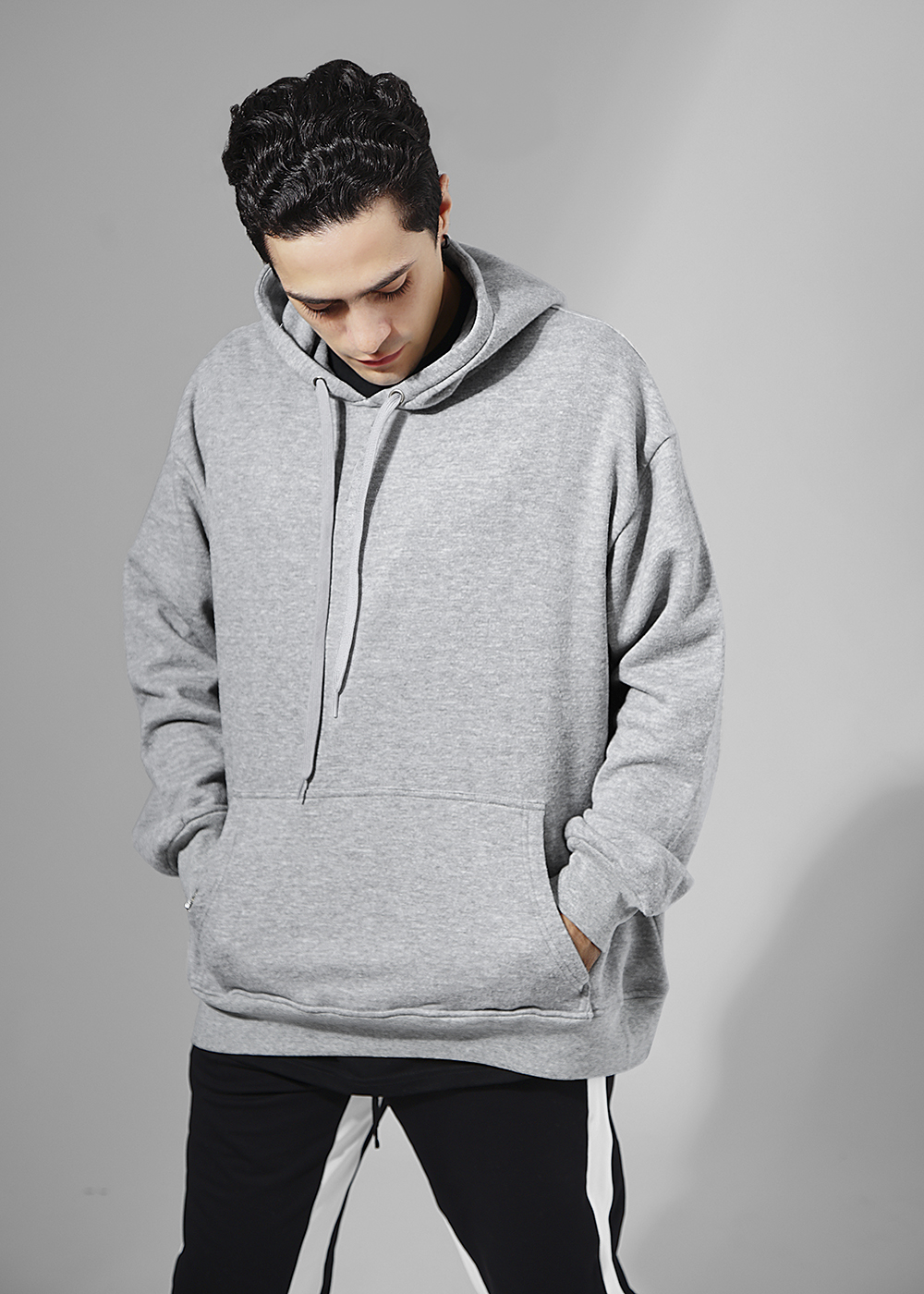 Basic Hoodie In Grey