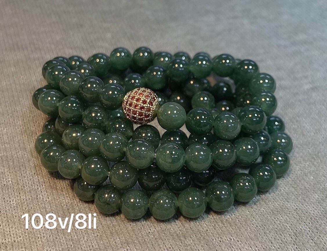 Vòng Ngọc 108 Hạt Jadeit Type A