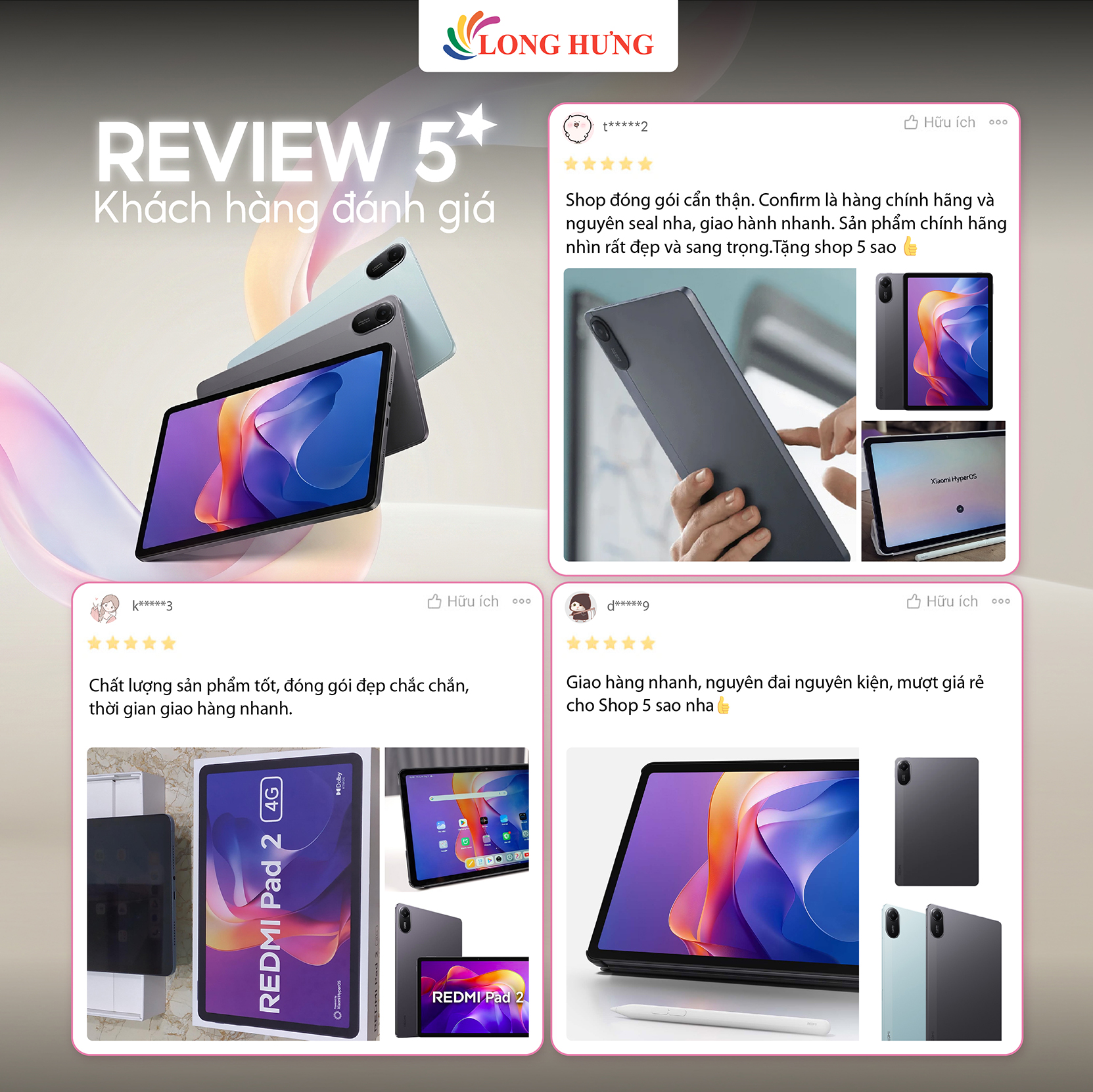 Máy tính bảng Xiaomi Redmi Pad 2 11" 4G (4GB/128GB) - Hàng chính hãng