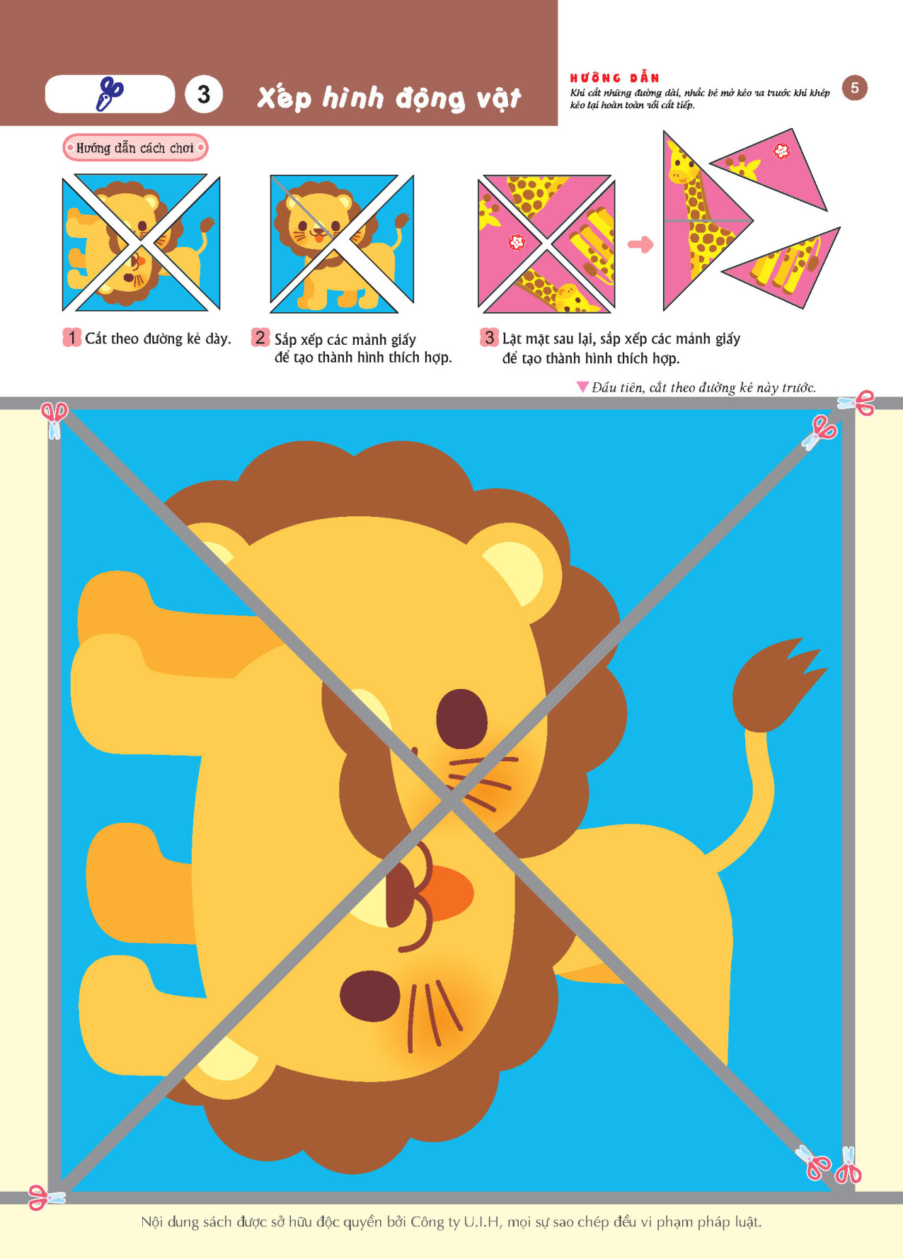 Thủ công (5~7 tuổi) Giáo dục Nhật Bản - Bộ sách dành cho lứa tuổi nhi đồng - Thích hợp cho trẻ đã quen với kéo và keo dán